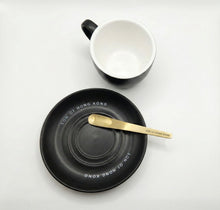 Load image into Gallery viewer, Imported Hong Kong Style Ceramic Milk Tea Cup Set with Saucer & Spoon - Black